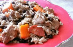 Pork Meat Rice with Black Beans