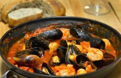 Mussels and Shrimp with Chouriço