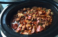 Slow Cooker Chouriço and Peppers