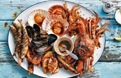 Portuguese-Style Barbecued Seafood Platter