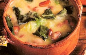 Cornmeal and Collard Greens Soup