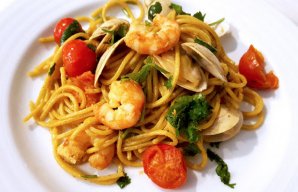 Yum Portuguese-Style Seafood Spaghetti