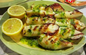 Grilled Squid with Green Sauce