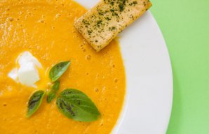 Cream of Tomato with Roasted Vegetables Soup