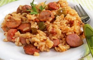 Delicious Hot Dog Rice