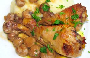 Easy and Tasty Roasted Chicken with Mushrooms