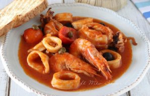 Delicious Stewed Squid with Shrimp