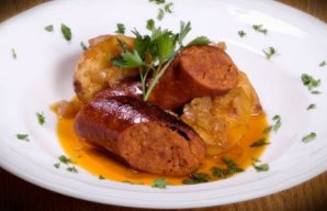 Hearty Azorean Roasted Chouriço and Potatoes