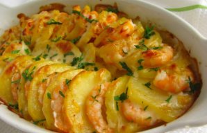 Yummy Shrimp and Potato Gratin