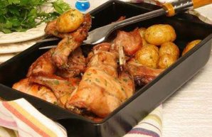 Roasted Rabbit with Potatoes