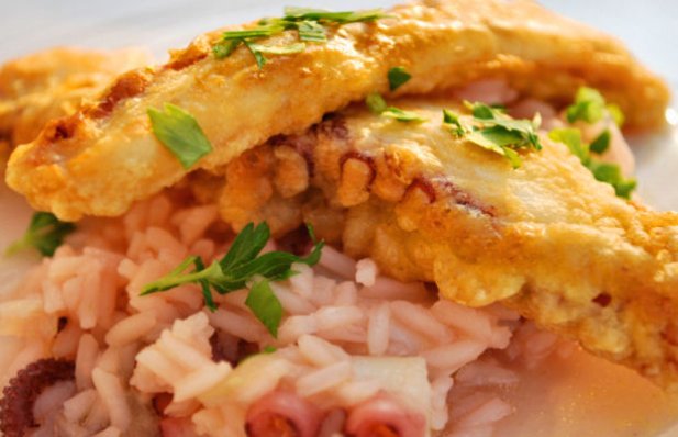 Octopus Fillets with Rice