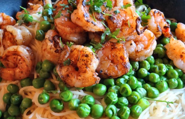 Garlic and Piri Piri Shrimp Pasta