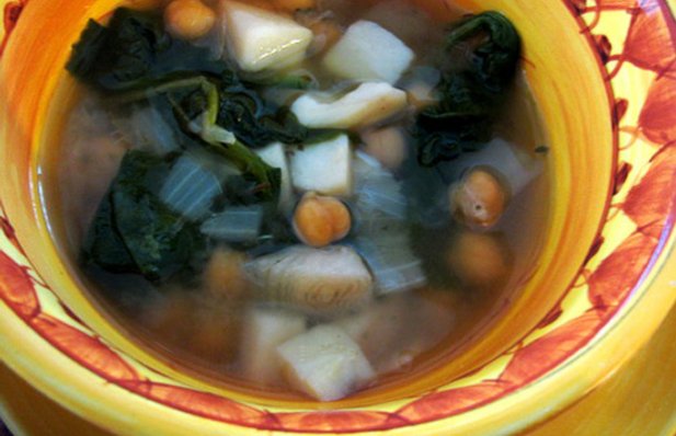 Hearty Spinach and Chickpea Soup