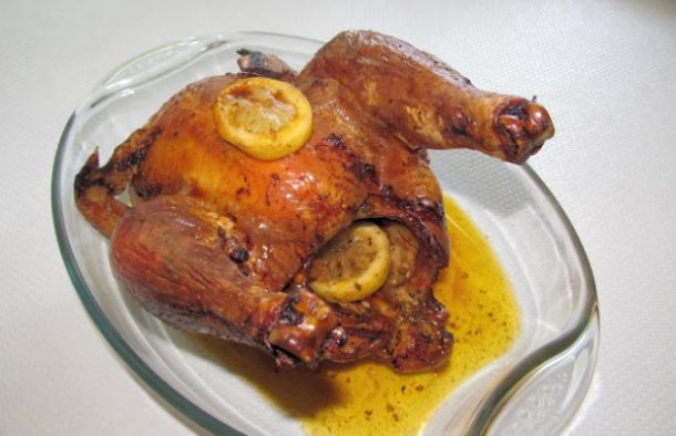 Beer and Lemon Roast Chicken