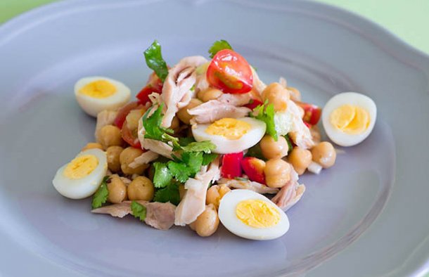 Easy Chicken and Chickpea Salad