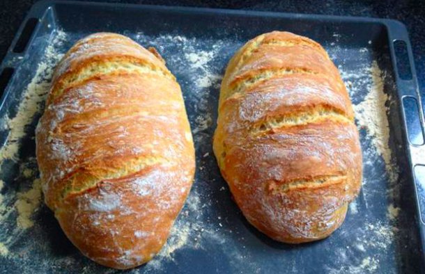 Crusty Homemade Bread Loaves