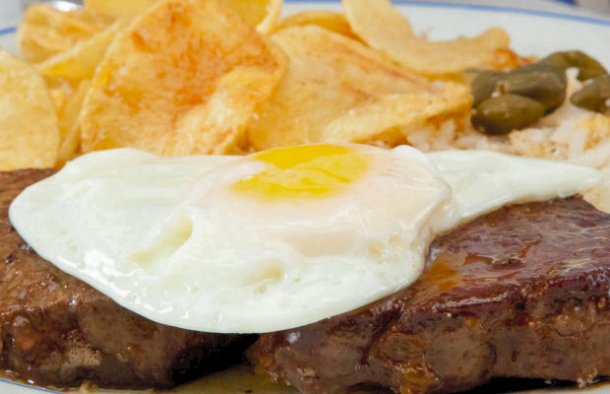 Steak with Egg on Horseback