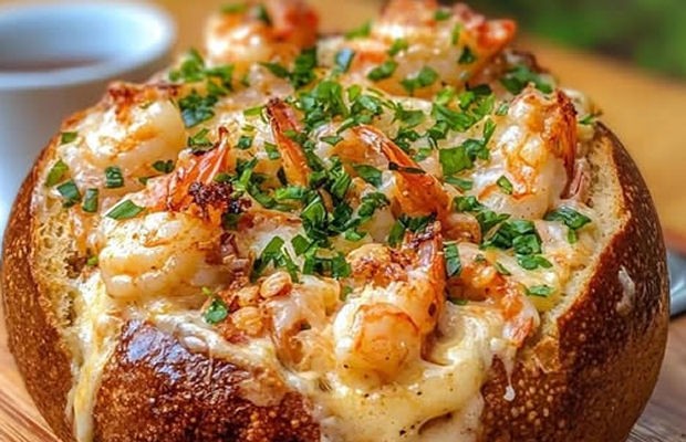 Delicious Stuffed Shrimp Bread